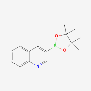 3-(4,4,5,5-Tetramethyl-1,3,2-dioxaborolan-2-yl)quinoline chemical structure (CAS 171364-85-5)