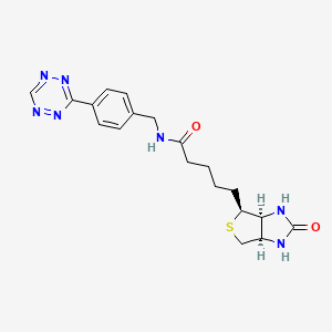 N-(4-(1,2,4,5-Tetrazin-3-yl)benzyl)-5-((3aS,4S,6aR)-2-oxohexahydro-1H-thieno[3,4-d]imidazol-4-yl)pentanamide chemical structure (CAS 1714123-51-9)