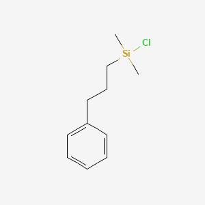 Chlorodimethyl(3-phenylpropyl)silane chemical structure (CAS 17146-09-7)
