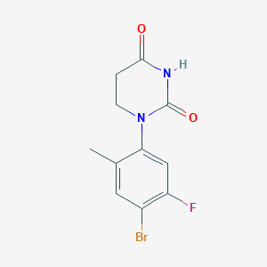 1-(4-Bromo-5-fluoro-2-methylphenyl)dihydropyrimidine-2,4(1H,3H)-dione chemical structure (CAS 1715342-15-6)