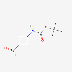tert-Butyl (cis-3-formylcyclobutyl)carbamate chemical structure (CAS 171549-91-0)