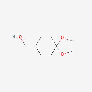 1,4-Dioxaspiro[4.5]decan-8-ylmethanol chemical structure (CAS 17159-82-9)