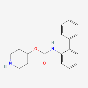 4-Piperidyl n-(2-biphenyl)carbamate chemical structure (CAS 171722-92-2)