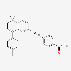 4-((5,5-Dimethyl-8-(p-tolyl)-5,6-dihydronaphthalen-2-yl)ethynyl)benzoic acid chemical structure (CAS 171746-21-7)