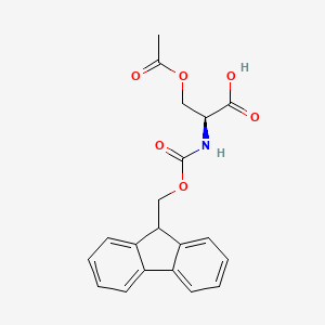 Fmoc-Ser(Ac)-OH chemical structure (CAS 171778-17-9)