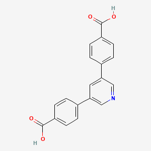 4,4'-(Pyridine-3,5-diyl)dibenzoic acid chemical structure (CAS 171820-04-5)