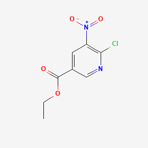 Ethyl 6-chloro-5-nitronicotinate chemical structure (CAS 171876-22-5)