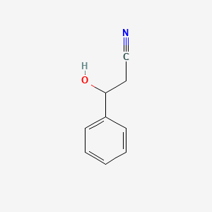3-Hydroxy-3-phenylpropanenitrile chemical structure (CAS 17190-29-3)