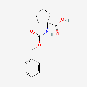 1-(Cbz-amino)cyclopentanecarboxylic Acid chemical structure (CAS 17191-44-5)