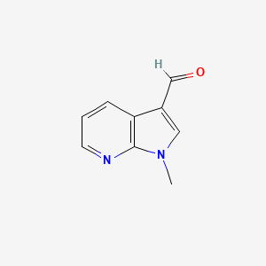 1-Methyl-1H-pyrrolo[2,3-b]pyridine-3-carbaldehyde chemical structure (CAS 171919-36-1)