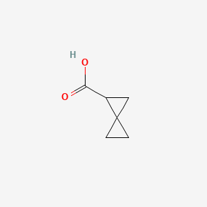 Spiro[2.2]pentane-1-carboxylic acid chemical structure (CAS 17202-64-1)