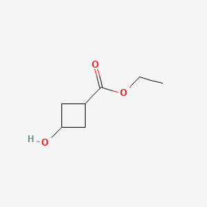 Ethyl 3-hydroxycyclobutanecarboxylate chemical structure (CAS 17205-02-6)