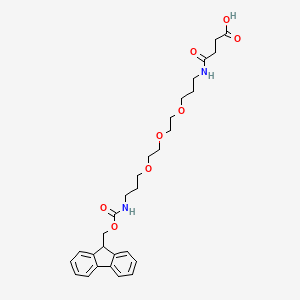1-(9H-Fluoren-9-yl)-3,19-dioxo-2,8,11,14-tetraoxa-4,18-diazadocosan-22-oic acid chemical structure (CAS 172089-14-4)