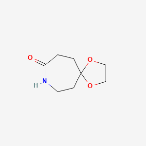 1,4-Dioxa-8-azaspiro[4.6]undecan-9-one chemical structure (CAS 172090-55-0)
