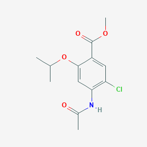 Methyl 4-acetamido-5-chloro-2-isopropoxybenzoate chemical structure (CAS 172093-28-6)