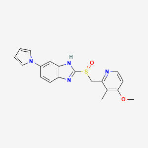 2-(((4-Methoxy-3-methylpyridin-2-yl)methyl)sulfinyl)-6-(1H-pyrrol-1-yl)-1H-benzo[d]imidazole chemical structure (CAS 172152-36-2)
