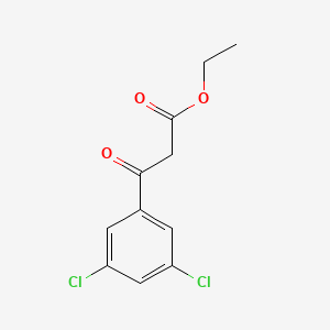Ethyl 3-(3,5-dichlorophenyl)-3-oxopropanoate chemical structure (CAS 172168-01-3)
