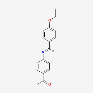 1-(4-((4-Ethoxybenzylidene)amino)phenyl)ethanone chemical structure (CAS 17224-17-8)