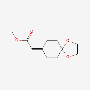 Methyl 2-(1,4-dioxaspiro[4.5]decan-8-ylidene)acetate chemical structure (CAS 172270-85-8)