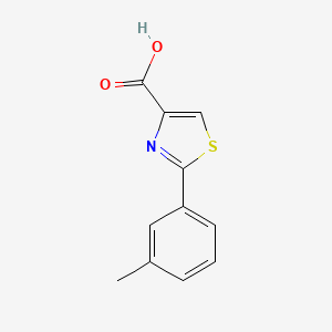 2-(m-Tolyl)thiazole-4-carboxylic acid chemical structure (CAS 17229-00-4)