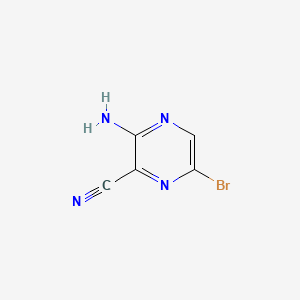 3-Amino-6-bromopyrazine-2-carbonitrile chemical structure (CAS 17231-51-5)