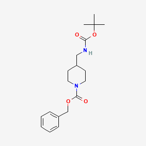 1-N-Cbz-4-N-(Boc-aminomethyl)piperidine chemical structure (CAS 172348-56-0)