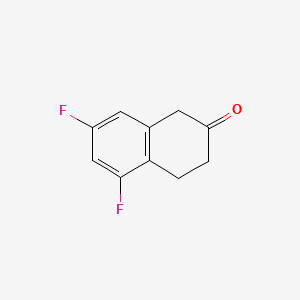 5,7-Difluoro-3,4-dihydronaphthalen-2(1H)-one chemical structure (CAS 172366-38-0)