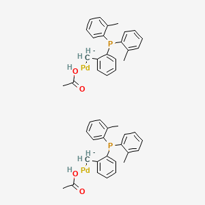 trans-Di-μ-acetatobis[2-[bis(2-methylphenyl)phosphino]benzyl]dipalladium chemical structure (CAS 172418-32-5)