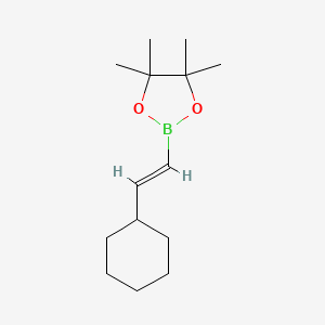 (E)-2-(2-Cyclohexylvinyl)-4,4,5,5-tetramethyl-1,3,2-dioxaborolane chemical structure (CAS 172512-85-5)