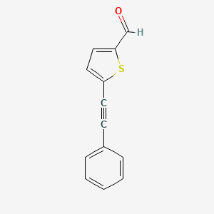 5-(Phenylethynyl)thiophene-2-carbaldehyde chemical structure (CAS 17257-10-2)