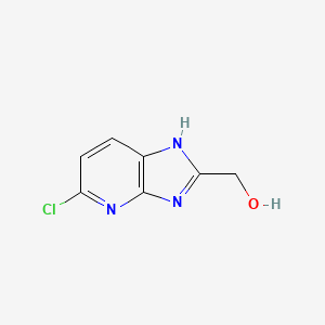 (5-Chloro-3H-imidazo[4,5-b]pyridin-2-yl)methanol chemical structure (CAS 172648-09-8)