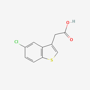 2-(5-Chlorobenzo[b]thiophen-3-yl)acetic acid chemical structure (CAS 17266-30-7)