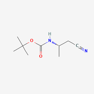 (S)-tert-Butyl (1-cyanopropan-2-yl)carbamate chemical structure (CAS 172695-22-6)