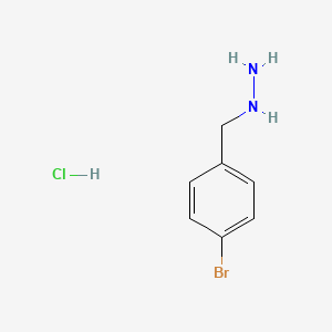 (4-Bromobenzyl)hydrazine hydrochloride chemical structure (CAS 1727-08-8)