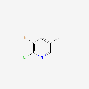 3-Bromo-2-chloro-5-methylpyridine chemical structure (CAS 17282-03-0)