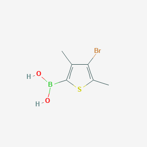 (4-Bromo-3,5-dimethylthiophen-2-yl)boronic acid chemical structure (CAS 172872-73-0)