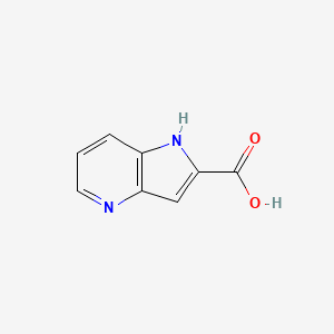 1H-Pyrrolo[3,2-b]pyridine-2-carboxylic acid chemical structure (CAS 17288-35-6)