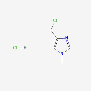 4-(Chloromethyl)-1-methyl-1H-imidazole hydrochloride chemical structure (CAS 17289-30-4)