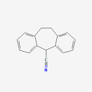 10,11-Dihydro-5H-dibenzo[a,d]cycloheptene-5-carbonitrile chemical structure (CAS 1729-63-1)