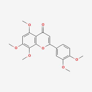 2-(3,4-Dimethoxyphenyl)-5,7,8-trimethoxy-4H-chromen-4-one chemical structure (CAS 17290-70-9)