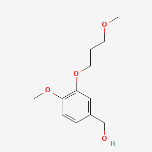 4-Methoxy-3-(3-methoxypropoxy)benzenemethanol chemical structure (CAS 172900-74-2)
