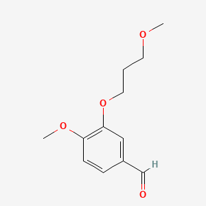 4-Methoxy-3-(3-methoxypropoxy)benzaldehyde chemical structure (CAS 172900-75-3)
