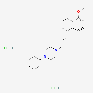 1-Cyclohexyl-4-(3-(5-methoxy-1,2,3,4-tetrahydronaphthalen-1-yl)propyl)piperazine dihydrochloride chemical structure (CAS 172907-03-8)