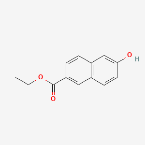 Ethyl 6-hydroxy-2-naphthoate chemical structure (CAS 17295-12-4)