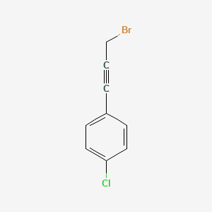 1-(3-Bromoprop-1-yn-1-yl)-4-chlorobenzene chemical structure (CAS 173019-82-4)