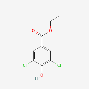 Ethyl 3,5-dichloro-4-hydroxybenzoate chemical structure (CAS 17302-82-8)