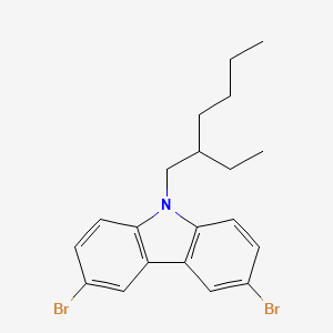 3,6-Dibromo-9-(2-ethylhexyl)-9H-carbazole chemical structure (CAS 173063-52-0)