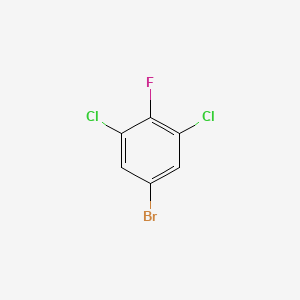 5-Bromo-1,3-dichloro-2-fluorobenzene chemical structure (CAS 17318-08-0)