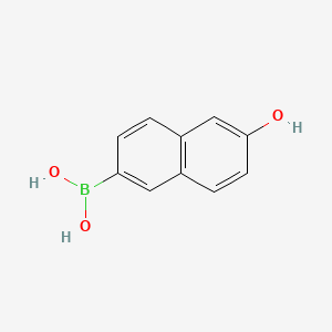 (6-Hydroxynaphthalen-2-yl)boronic acid chemical structure (CAS 173194-95-1)
