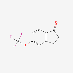 5-(Trifluoromethoxy)-2,3-dihydro-1H-inden-1-one chemical structure (CAS 173252-76-1)